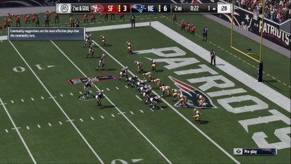 TD Edelman vs San Francisco Madden NFL 17