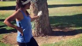 Golfer fails with this difficult shot