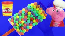 Play doh ice cream - Create cream rainbow play doh along peppa pig toys