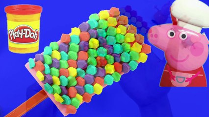 Play doh ice cream - Create cream rainbow play doh along peppa pig toys