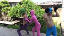 Spiderman vs Joker Boxing Dance Frozen elsa vs Pinks SpiderGirl Pranks Fun superheroes