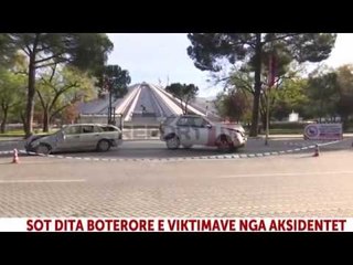 Report TV - Viktimat e aksidenteve, fiken automjetet, 1 minutë heshtje