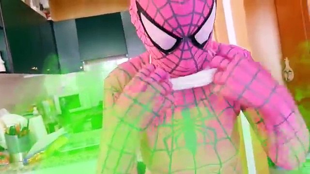 Spiderman vs Doctor Pink Spidergirl - Superhero Fart Parody! Funny Superheroes In Real Life