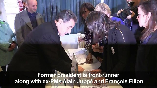 Sarkozy casts vote as French right holds presidential primary