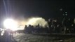 Police Spray Pipeline Protesters With Water Cannon in Freezing Weather