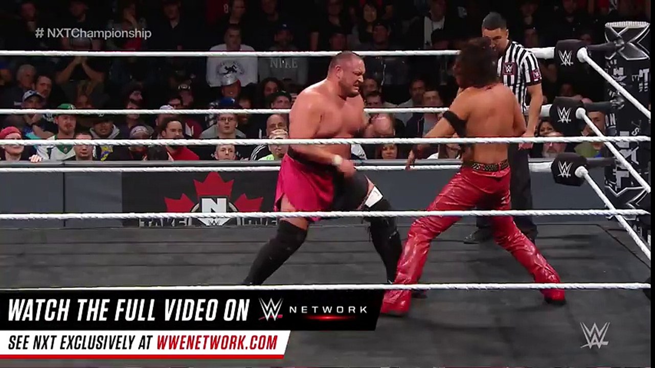 Shinsuke Nakamura sends Samoa Joe crashing to the mat_ NXT TakeOver_ Toronto_ November 19, 2016