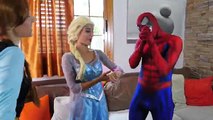 joker pretending to be Spiderman fool Frozen anna elsa - in the reallife #10