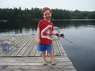 Boy catches fish in record time (television version)