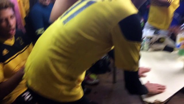 Célébration de la victoire de l'équipe 2 séniors contre le Fc Val de Cèze