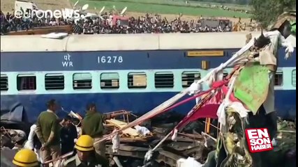 Hindistan'daki tren kazasında ölü sayısı 110'u geçti