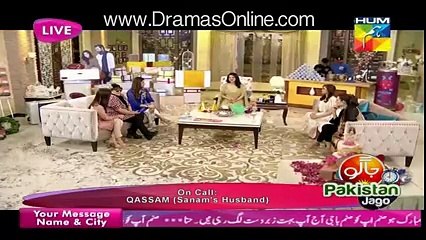 See What Happened When Sanam Jung's Husband Qassam Called in a Live Show