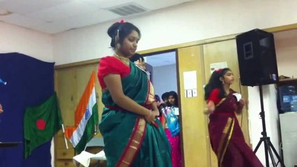 Bangladeshi School Girls Dance in a School Program