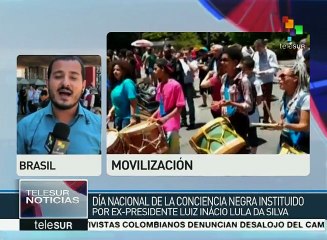 Brasileños marchan en el Día Nacional de la Conciencia Negra