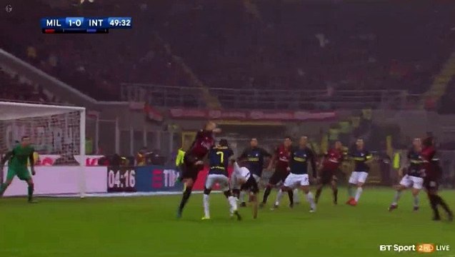 Second half Giacomo Bonaventura amazing chance AC Milan 1 - 0 Inter 20.11.2016 Serie A