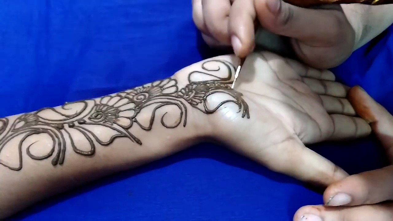 New Easy And Simple Arabic Henna Design For Hands Step By Step Tutorial Video Dailymotion