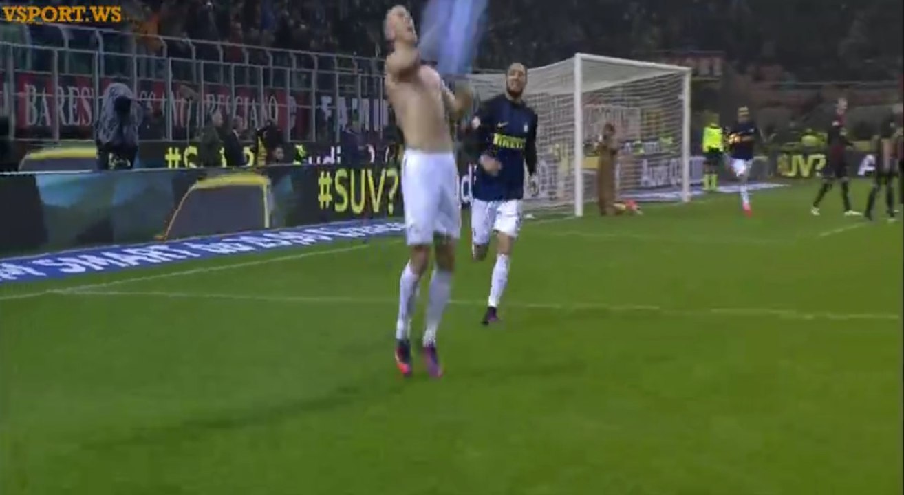 Ivan Perišić Goal Milan 2-2 Inter