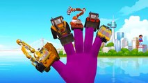 Excavator Cartoons Finger Family Rhymes for Children | Excavator Finger Family Nursery Rhymes