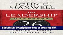 Download The Leadership Handbook: 26 Critical Lessons Every Leader Needs Ebook Online