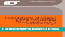 Best Seller Foundations of Digital Signal Processing: Theory, Algorithms and Hardware Design (Iee