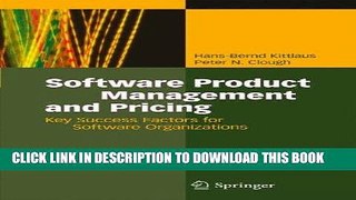 Ebook Software Product Management and Pricing: Key Success Factors for Software Organizations Free