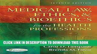 Ebook Medical Law, Ethics,   Bioethics for the Health Professions Free Read