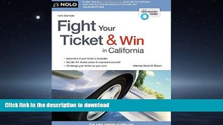 FAVORITE BOOK  Fight Your Ticket   Win in California FULL ONLINE