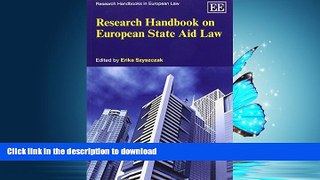 FAVORITE BOOK  Research Handbook on European State Aid Law (Research Handbooks in European Law