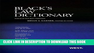 Best Seller Black s Law Dictionary, Pocket Edition, 4th Free Read