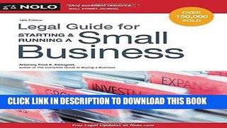 Ebook Legal Guide for Starting   Running a Small Business Free Read