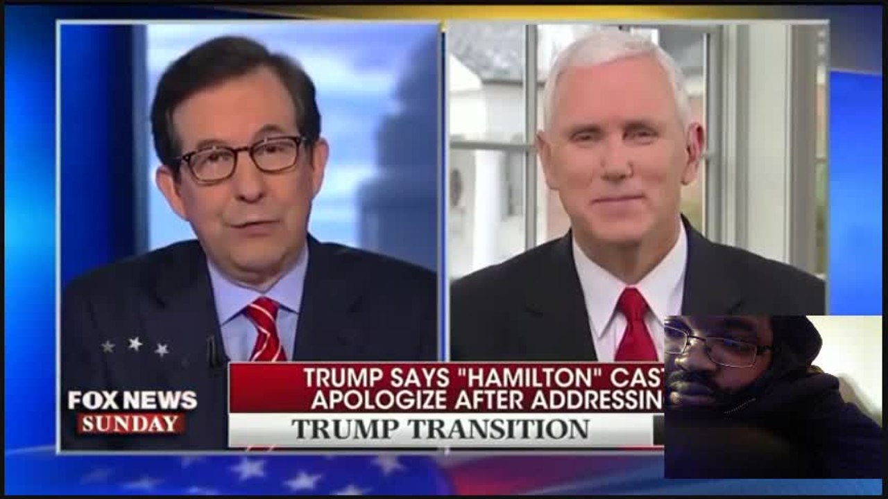 P Elect- Mike Pence Is Not Defend By Hamilton Cast.