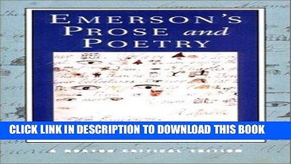 [PDF] Emerson s Prose and Poetry (Norton Critical Editions) Popular Colection