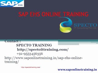 sap ehs online training in canada