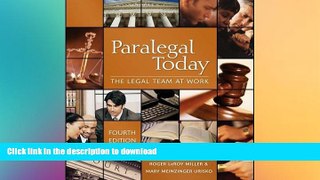 EBOOK ONLINE  Paralegal Today: Legal Team at Work   Bankruptcy Supplement Package FULL ONLINE