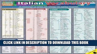 Ebook Italian Vocabulary (Quickstudy: Academic) Free Read