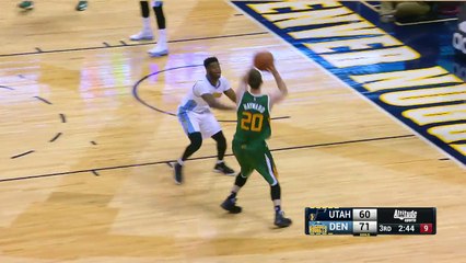 le gros poster de Rudy Gobert sur Nikola Jokic