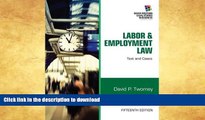 READ  Labor and Employment Law: Text   Cases (South-Western Legal Studies in Business)  BOOK