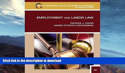 FAVORITE BOOK  Employment and Labor Law (South-Western Legal Studies in Business Academic)  GET