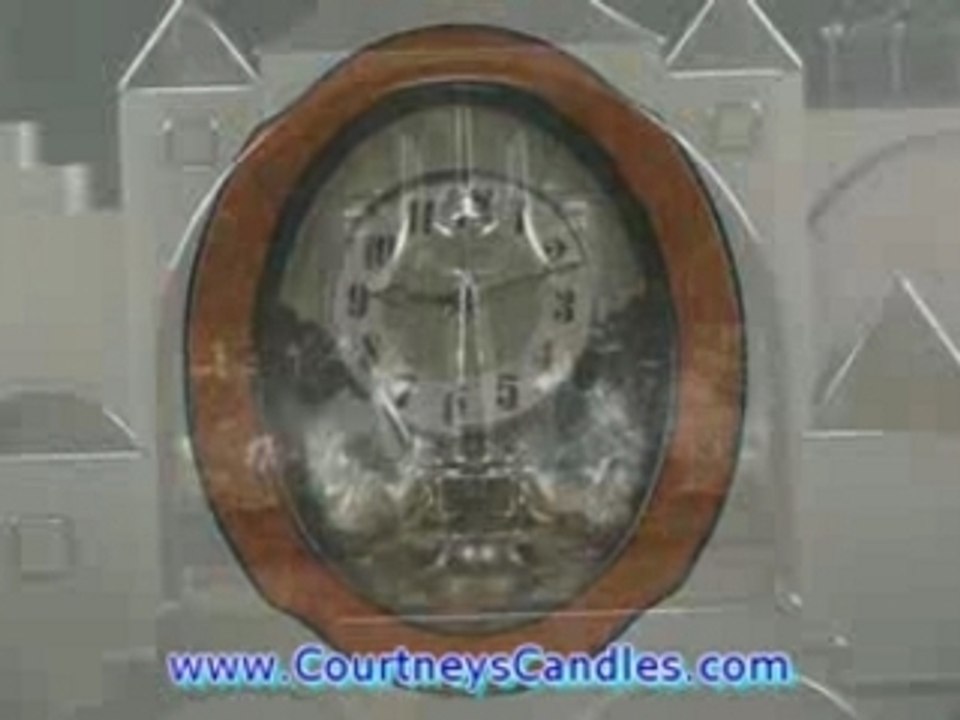 TIMECRACKER WALNUT RHYTHM SMALL WORLD CLOCK