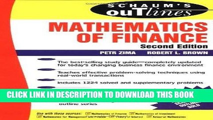 [PDF Kindle] Schaum s Outline of  Mathematics of Finance Audiobook Free