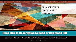 Read The Oxford Handbook of Creativity, Innovation, and Entrepreneurship (Oxford Library of