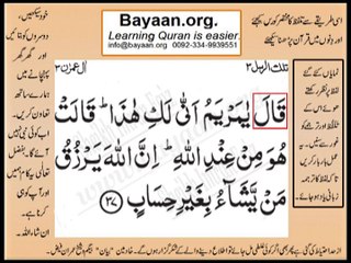 Quran in urdu Surah 003 Ayat 037B Learn Quran translation in Urdu Easy Quran Learning