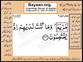 Quran in urdu Surah 003 Ayat 044B Learn Quran translation in Urdu Easy Quran Learning