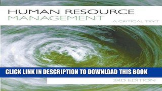 [PDF] Mobi Human Resource Management: A Critical Text Full Online