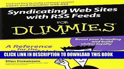 [PDF] Syndicating Web Sites with RSS Feeds For Dummies Â® Popular Online