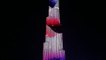 Le Burj Khalifa coloré avec une animation de LED pour la Dubai Design Week