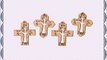 Cross Set - Tree of Life in Crosses Set of 4 Ornaments or Decorations - Christian Decor - By
