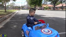 Marvel Avengers Captain America Kids Electric Ride On Car 6V Battery Powered Unboxing Ckn Toys - YouTube