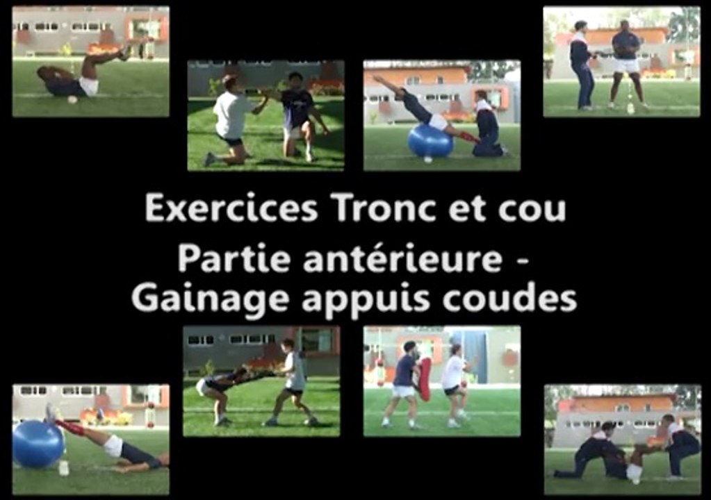 Exercices tronc et cou : partie antérieure gainage appuis coudes