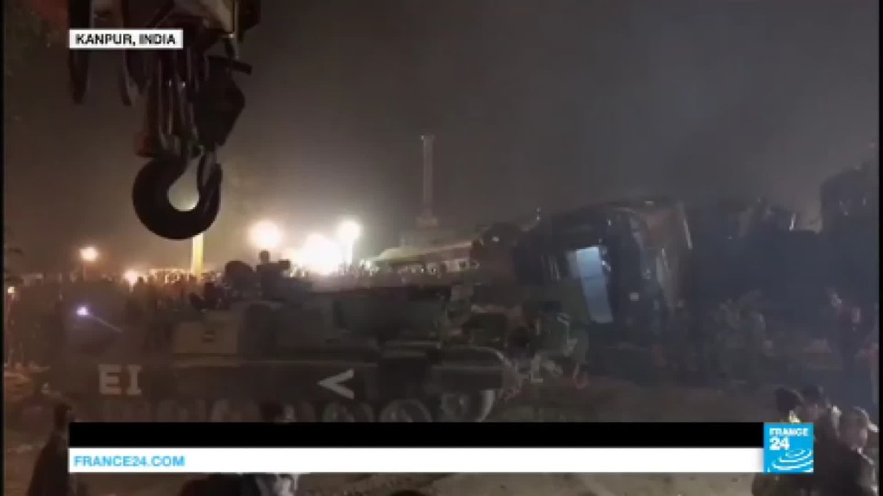 India: rescuers work tirelessly overnight searching for survivors in Kanpur train wreckage