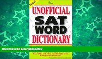 Deals in Books  The Unofficial Sat Word Dictionary  Premium Ebooks Best Seller in USA